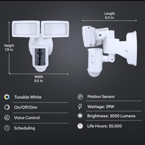 Feit Electric LED 1080P HD Smart Flood Security Light - Picture 5 of 9